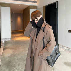 Trench lungo a doppio petto mysite