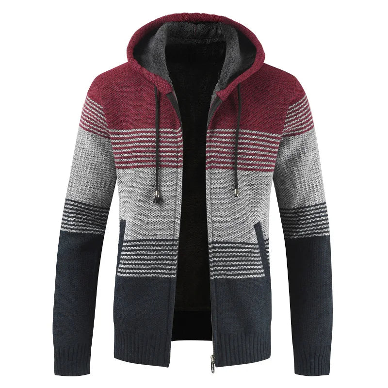 2024 New Autumn Winter Jacket Men Warm Cashmere Casual Wool Zipper Slim Fit Fleece Jacket Men Coat Dress Knitwear Male Coats voguable