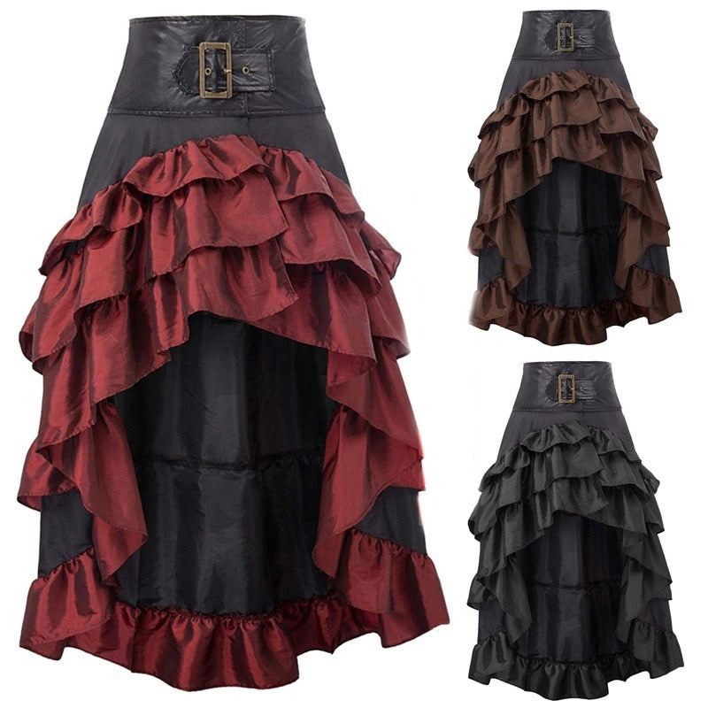New Halloween Costumes for Women Adult Medieval Dress Vintage Renaissance Ruffle Skirt Carnival Performance Middle Ages Dresses voguable