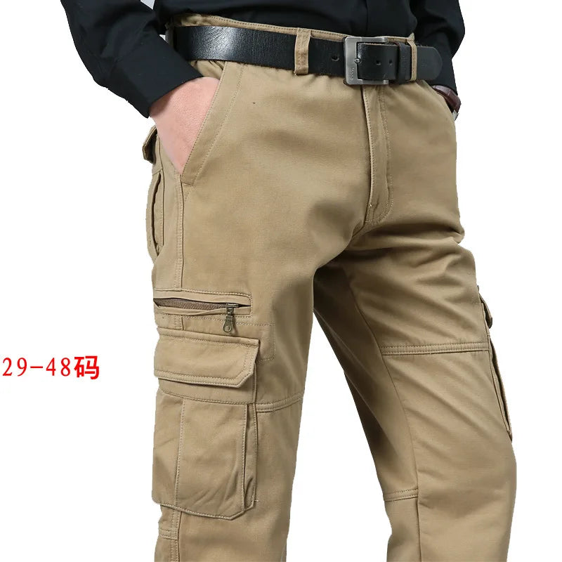 Big Size 29- 44 46 48 Cargo Pants Men Straight Loose Tactical Mens Pants Mens Pants Military Army Men Trousers swat pants voguable