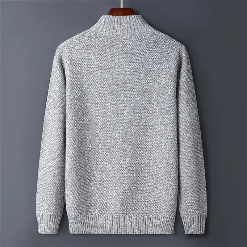 Vintage Half Zipper Mens Pullover Sweater  Clothing  Spring Autumn Knit wear Men's coat Sweater Male New voguable