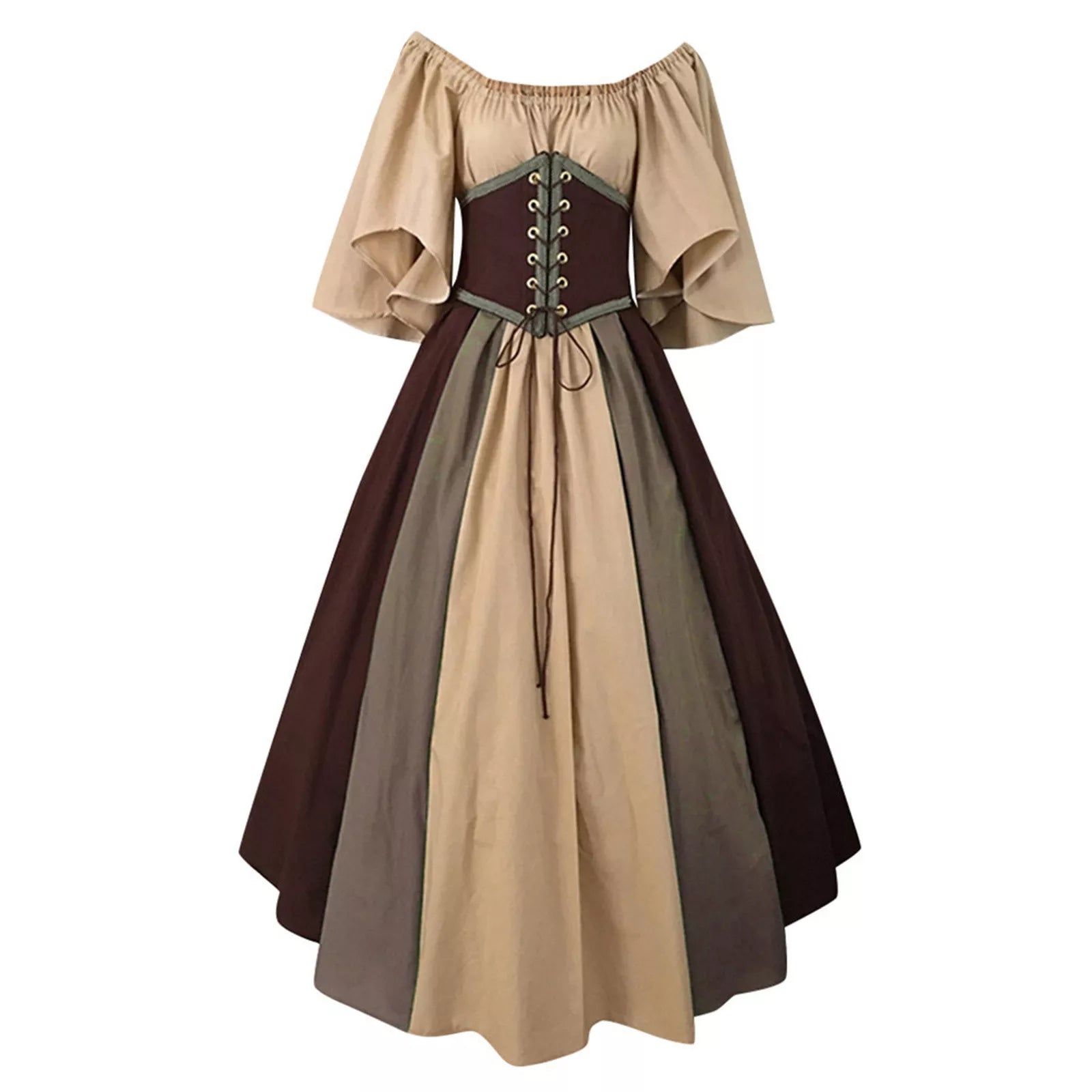 Palace Medieval Costume Women Christmas Dress Vintage Victoria Lace Up Vintage Carnival Party Long Robe Cosplay Fancy Clothing voguable