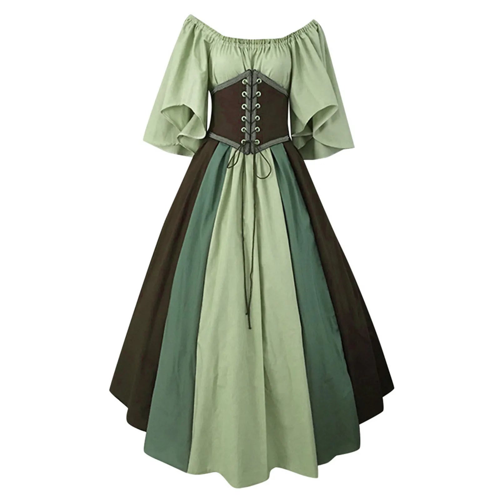 Palace Medieval Costume Women Christmas Dress Vintage Victoria Lace Up Vintage Carnival Party Long Robe Cosplay Fancy Clothing voguable
