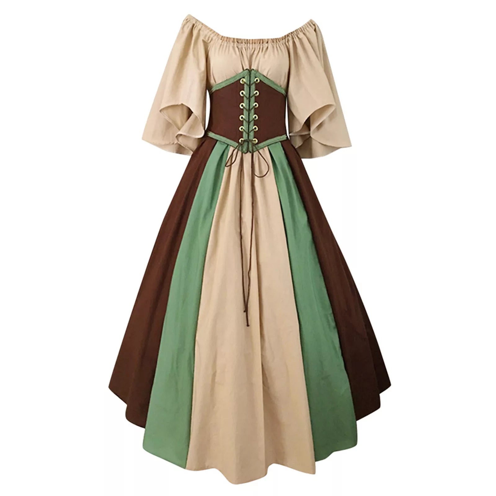 Palace Medieval Costume Women Christmas Dress Vintage Victoria Lace Up Vintage Carnival Party Long Robe Cosplay Fancy Clothing voguable