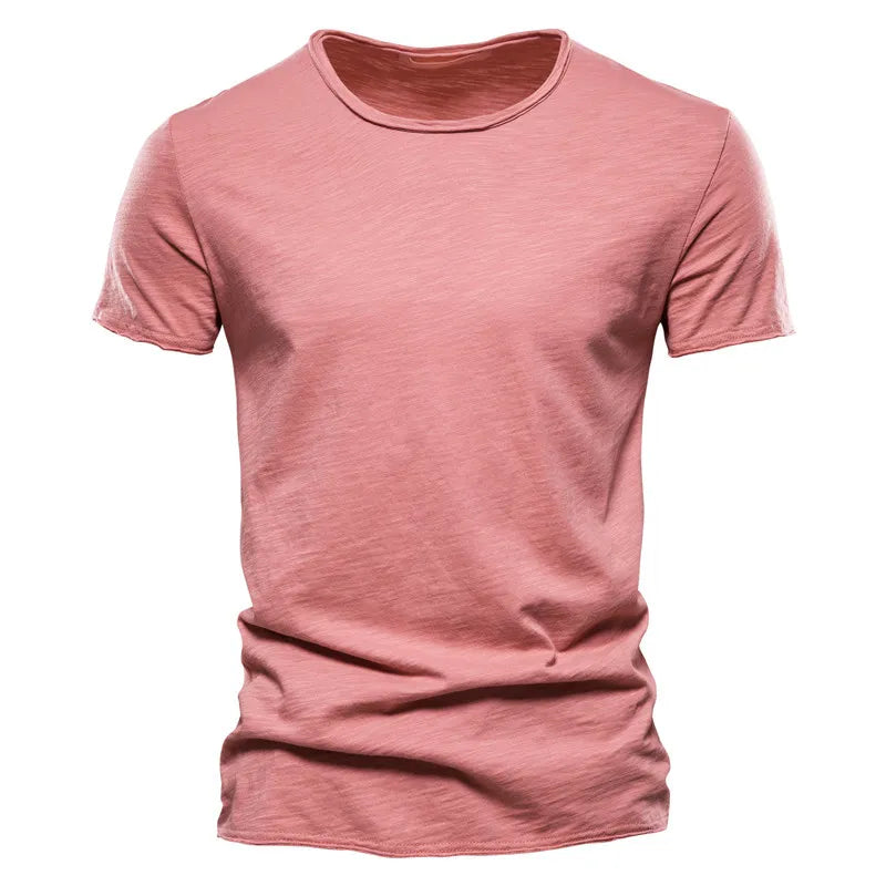 Men T-shirt V-neck Fashion Design Slim Fit Soild T-shirts Male Tops Tees Short Sleeve T Shirt For Men voguable