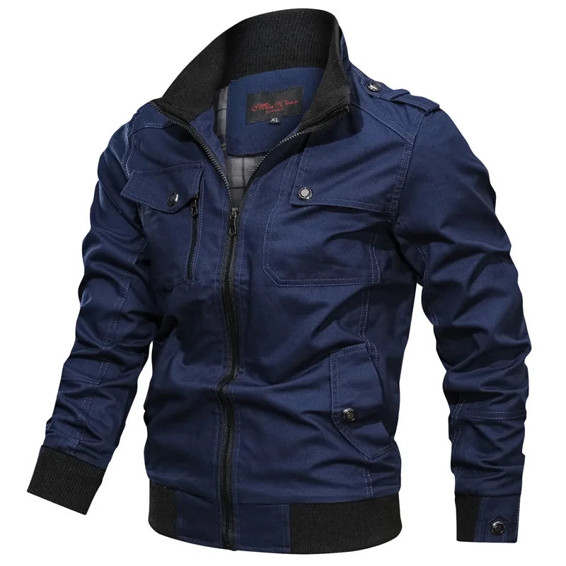 Spring Autumn Jacket Men Cotton Windbreaker Bomber Coat Military Men's Tactics Jackets Man Cargo Casual Jacket Mens Clothes 2022 voguable