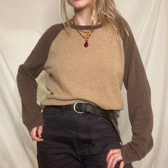 Autumn Winter Patchwork Tshirt y2k Vintage Knitted Pullovers Casual Harajuku Grunge Fairycore Women Tees Top Clothing Streetwear voguable