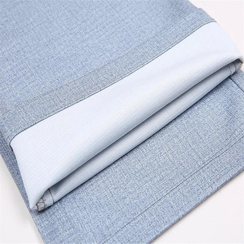 Stretch Formal DressTrousers For Men Summer Straight Classic Men's Total Freedom Relaxed Classic Fit Flat Front Pant voguable