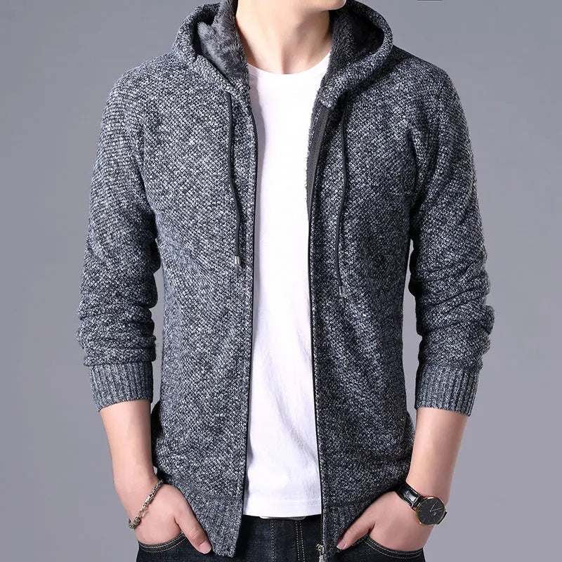 2024 New Autumn Winter Jacket Men Warm Cashmere Casual Wool Zipper Slim Fit Fleece Jacket Men Coat Dress Knitwear Male Coats voguable