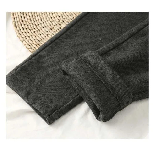 Woolen Pants Women's Harem Pencil Pants Autumn Winter High Waisted Casual Suit Pants Office Lady Women Trousers voguable