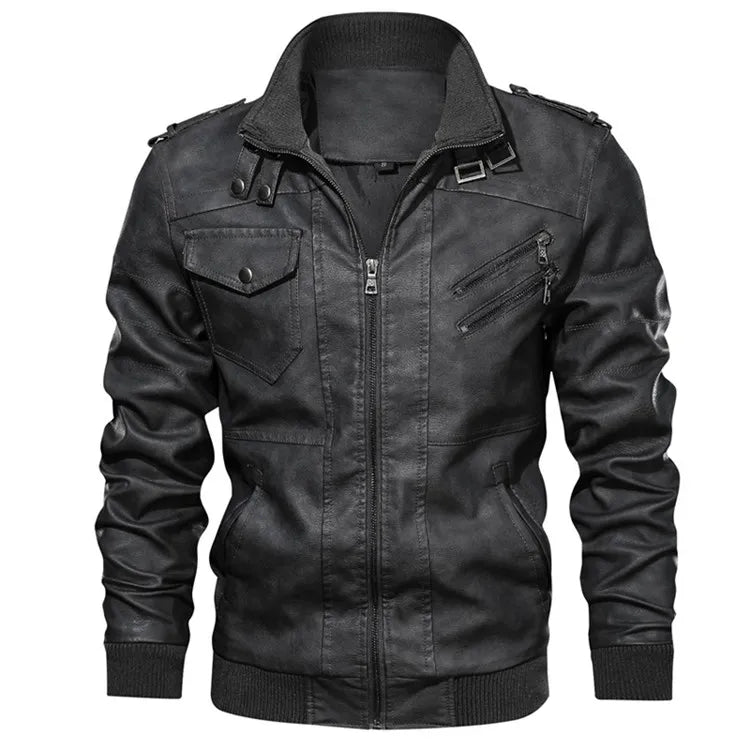 New Men's Leather Jackets Autumn Casual Motorcycle PU Jacket Biker Leather Coats Brand Clothing EU Size voguable