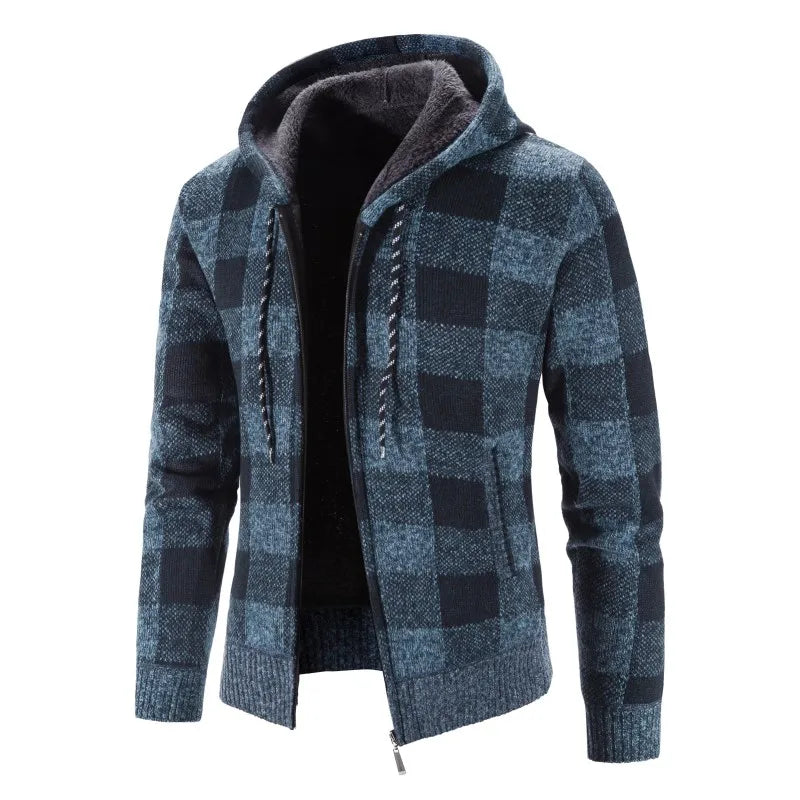 2024 New Autumn Winter Jacket Men Warm Cashmere Casual Wool Zipper Slim Fit Fleece Jacket Men Coat Dress Knitwear Male Coats voguable