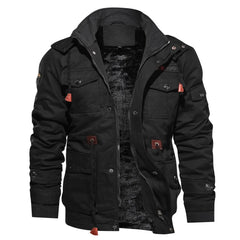 Winter Fleece Jacket Men Casual Thick Thermal Coat Army Pilot Jackets Air Force Cargo Outwear Hooded Jacket Mens Clothes voguable