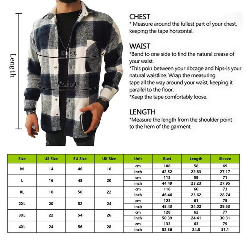 Voguable Brand Men's Fashion Spring Plaid Casual Flannel Shirts Long Sleeve Soft Comfort Slim Fit Styles Men Jacket Cardigan Shirt voguable