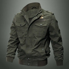 Spring and autumn military jacket male cotton water wash collar pilot cotton jacket large size plus velvet winter youth voguable