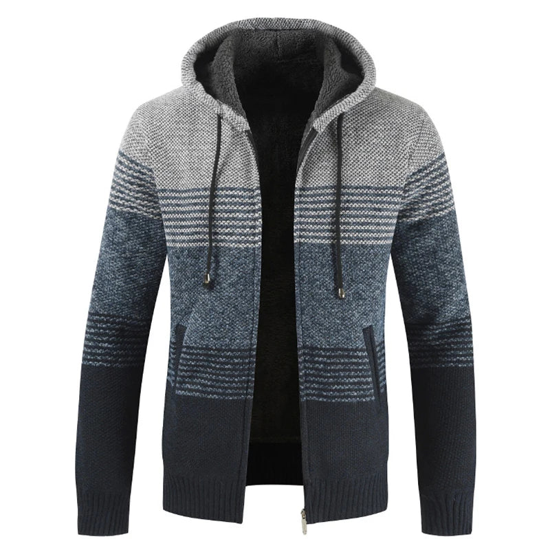 2024 New Autumn Winter Jacket Men Warm Cashmere Casual Wool Zipper Slim Fit Fleece Jacket Men Coat Dress Knitwear Male Coats voguable