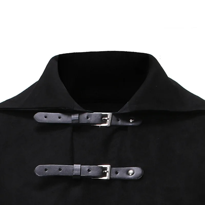 Men's Black Gothic Steampunk Velvet Vest Medieval Victorian Double Breasted Men Suit Vests Tail Coat Stage Cosplay Prom Costume voguable
