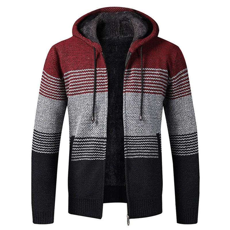 2024 New Autumn Winter Jacket Men Warm Cashmere Casual Wool Zipper Slim Fit Fleece Jacket Men Coat Dress Knitwear Male Coats voguable