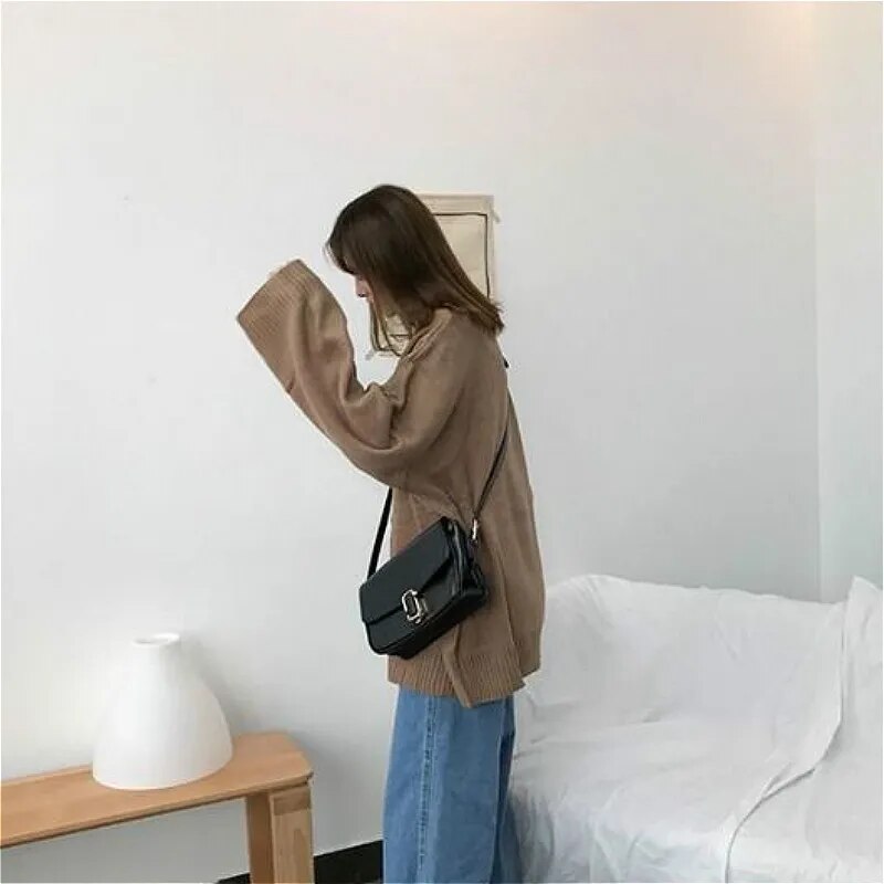 Sweaters Women Knitting Cardigans Casual Spring V-Neck Long Sleeve Daily Solid Mujer Clothes Single Breasted Brown College voguable