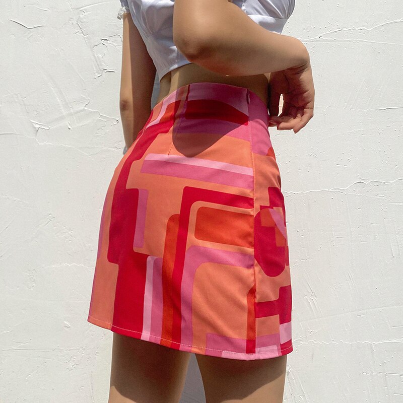 Harajuku Print Korean Y2K Cute Mini Skirts Women Summer Clubwear Aesthetic 2000s Outfits Streetwear Fashion Skirts Cuteandpscho voguable