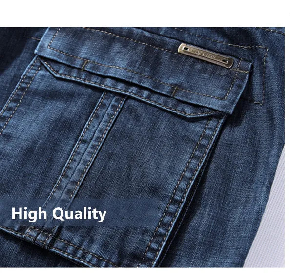 Cargo Jeans Men Big Size 29-40 42  Casual Military Multi-pocket Jeans Male Clothes New High Quality voguable