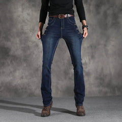 ICPANS Boot Cut Flared Jeans Men Vintage Stretch Regular Fit Jeans Male Casual Mens BootCut Jeans Men Trousers 2019 Fashion Blue voguable