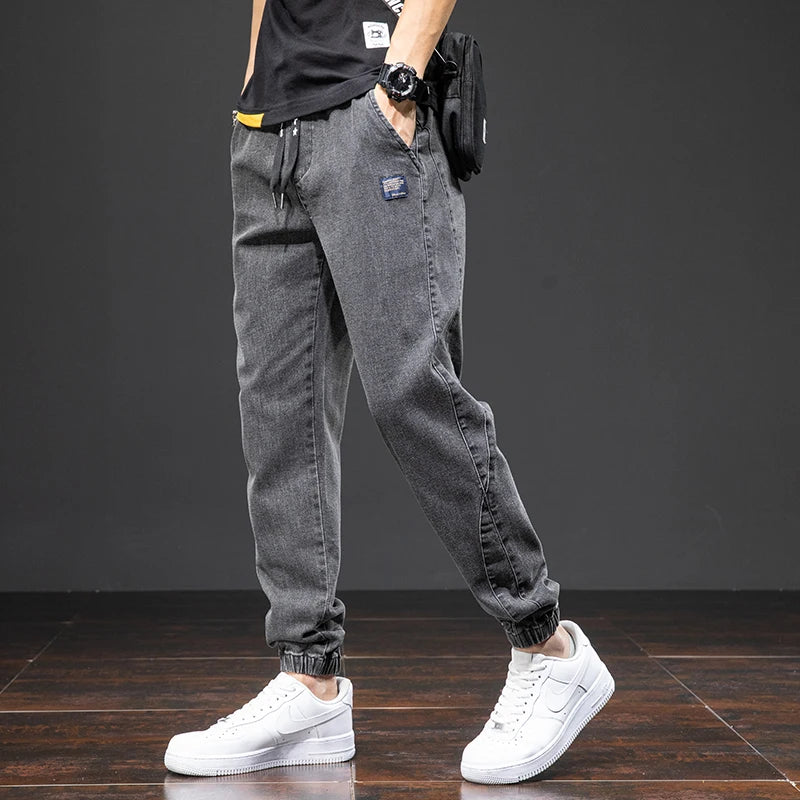 Spring Summer Black Blue Cargo Jeans Men Streetwear Denim Jogger Pants Men Baggy Harem Jean Trousers Plus Size 6XL 7XL 8XL voguable