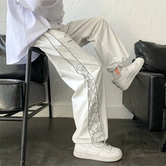 Voguable  Reflect Streetwear Men's Pants Oversize Wide Pants Harajuku Sweatpants Fashion Joggers Skateboard Pants Techwear voguable