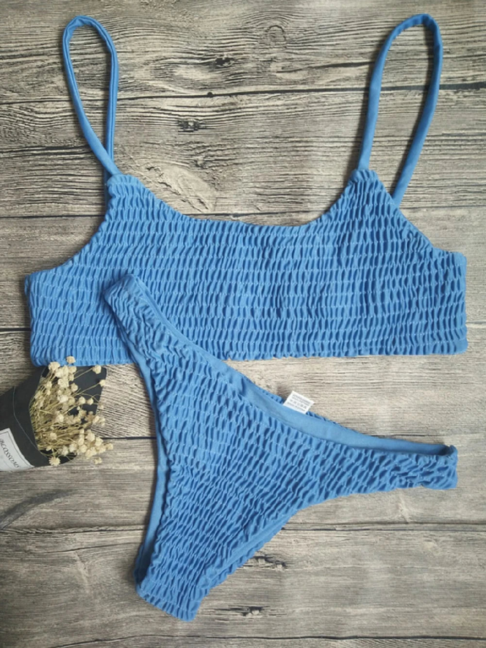 Yellow Ruffles Crochet Sexy Bikini Set Women Push-up Padded Bra Biquini Swimsuit e Swimwear Bathing Suit Mujer