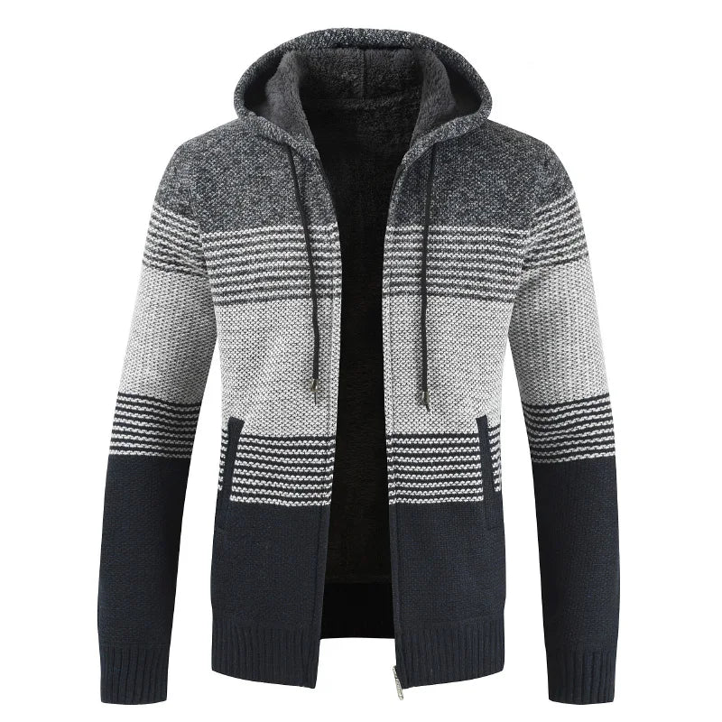 2024 New Autumn Winter Jacket Men Warm Cashmere Casual Wool Zipper Slim Fit Fleece Jacket Men Coat Dress Knitwear Male Coats voguable