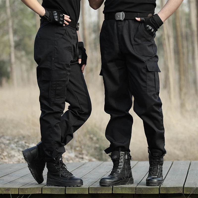 Black Military Cargo Pants Men's Check Working pantalones Tactical  Trousers Men Army Combat Airsoft Casual Pants Camo Sweatpant voguable