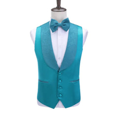 Voguable  Homme Men Wedding Suit Shawl Lapel Tuxedo For Groom Marriage Suit Jacket Vest Pant Wedding Groom Prom Formal Tailored voguable