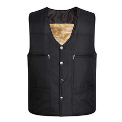 2023 Men's Black Fleece Vest Winter Sleeveless Outerwear Warm Fleece Liner Vests Plus Size 2Xl 3Xl 4Xl Soft Warm Brand Hot Sale voguable