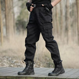 Black Military Cargo Pants Men's Check Working pantalones Tactical  Trousers Men Army Combat Airsoft Casual Pants Camo Sweatpant