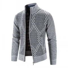 2024 New Autumn Winter Jacket Men Warm Cashmere Casual Wool Zipper Slim Fit Fleece Jacket Men Coat Dress Knitwear Male Coats voguable
