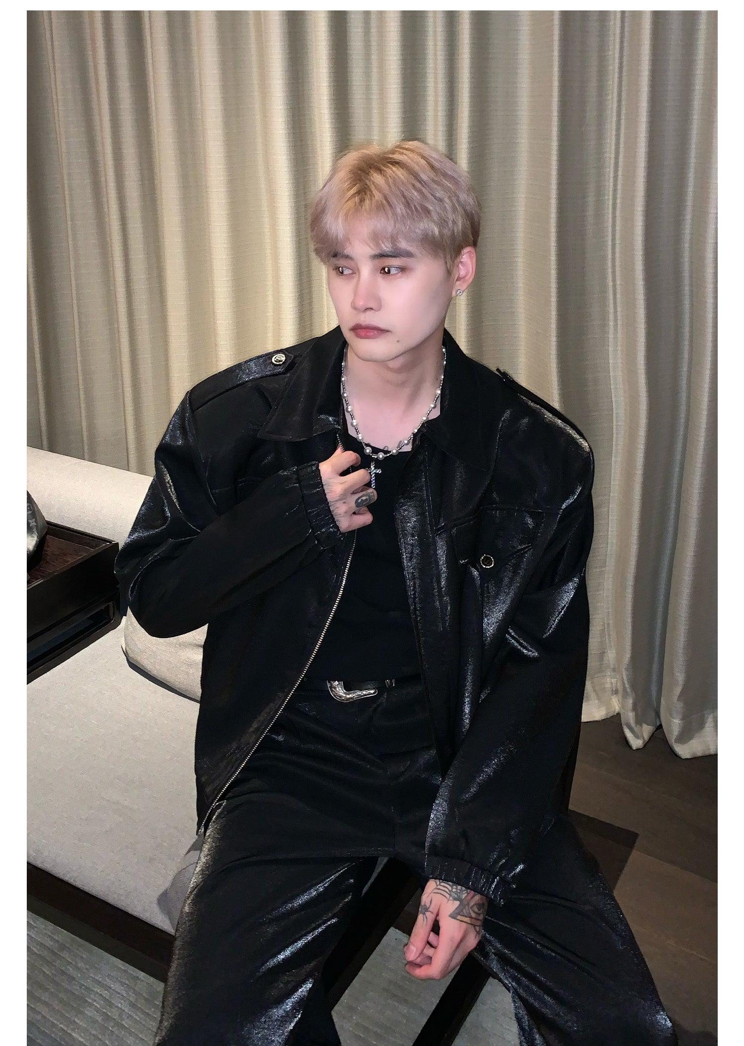 Metallic Sparkly Jacket & Pants Set mysite