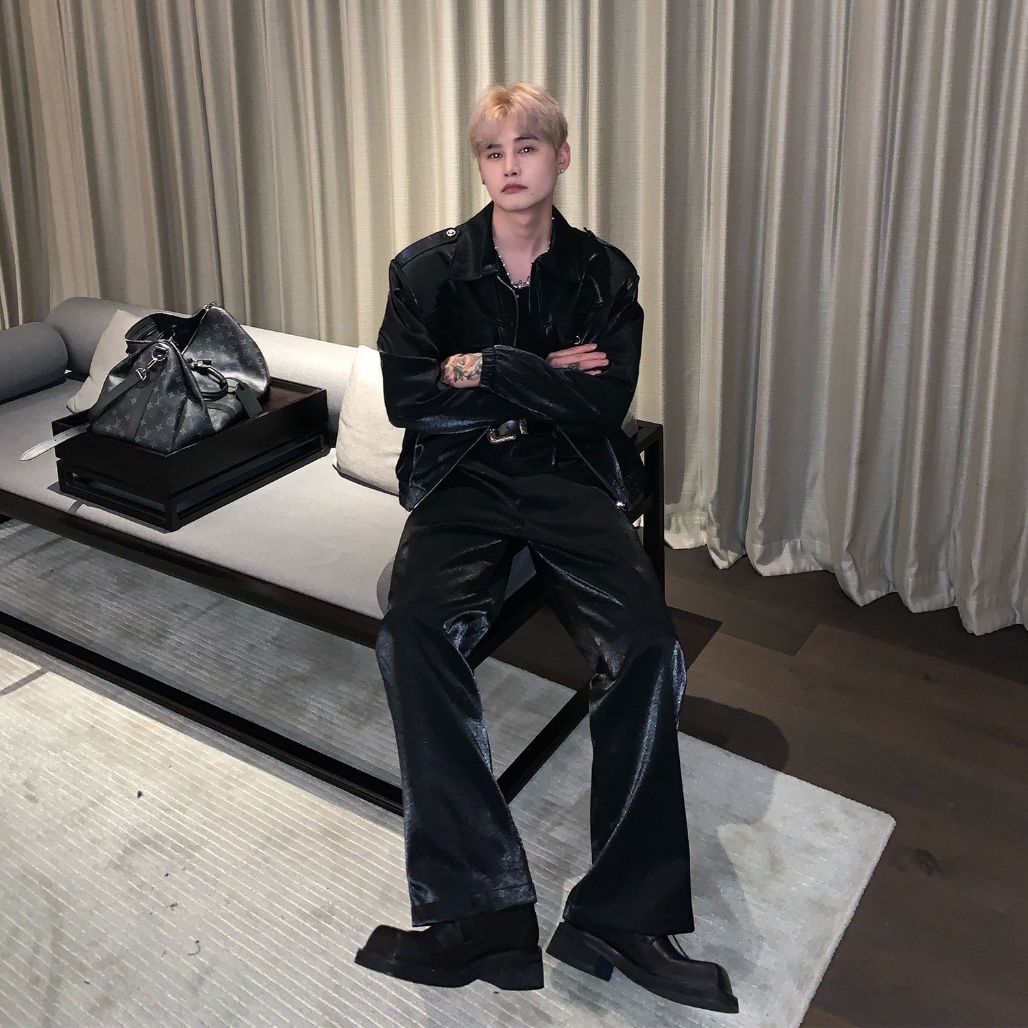 Metallic Sparkly Jacket & Pants Set mysite
