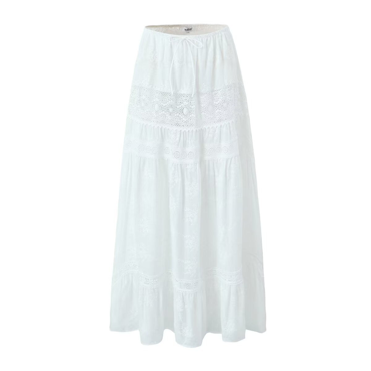 Voguable dti outfits French Style Suit Women's New off-Neck Lace Short Top + High Waist Lace-up Stitching Dress voguable