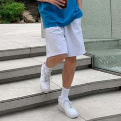 Voguable boy outfits Myq Simple Solid Color Casual Shorts Men's Summer Loose Cropped Sports Pants Korean Style Trendy Straight Pants voguable