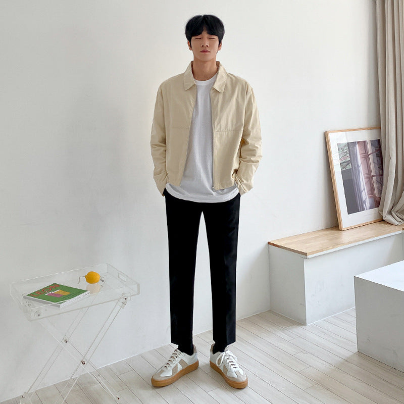 Voguable starboy outfit Myq Men's Coat Spring and Autumn New Korean Fashion Top Autumn Clothes Lapel Casual Jacket voguable