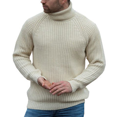 Voguable men fall outfits New Men's Autumn and Winter Turtleneck Sweater Loose Long Sleeve Pullover Bottoming Sweater voguable