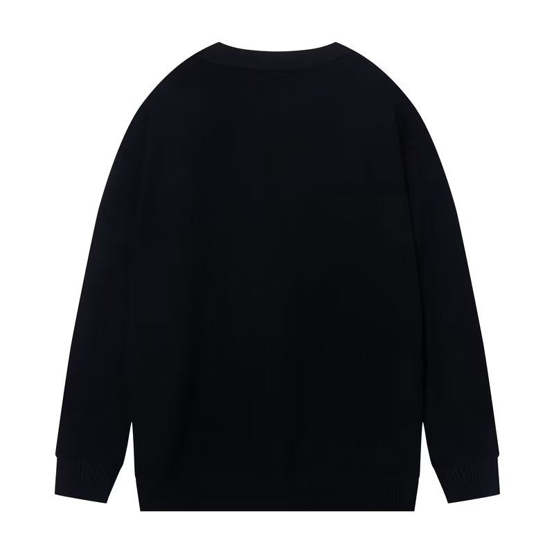 Voguable mens fashion Solid Color Knitted Bottoming Shirt Men's round Neck Men's Long-Sleeved Sweater Hong Kong Style Men's Fashionable Outerwear Spring and Autumn Sweater voguable