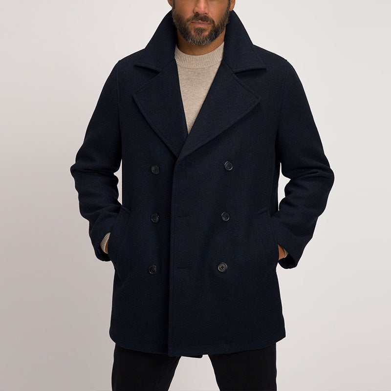 Voguable men winter outfits Casual Mid-Length Men's Jacket Slim Fit All-Match Windbreaker Men voguable