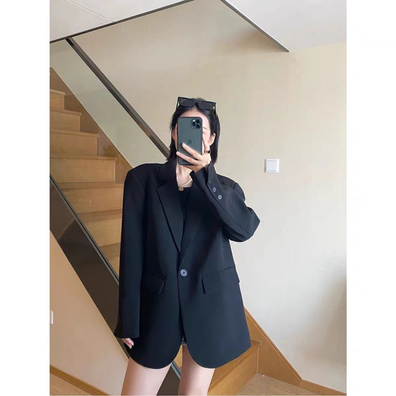 Voguable 2000s fashion High-End Black Elegant Suit Jacket for Women Spring and Autumn 2024 New Small Casual Loose Korean Style Suit voguable
