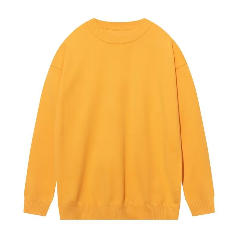 Voguable mens fashion Solid Color Knitted Bottoming Shirt Men's round Neck Men's Long-Sleeved Sweater Hong Kong Style Men's Fashionable Outerwear Spring and Autumn Sweater voguable