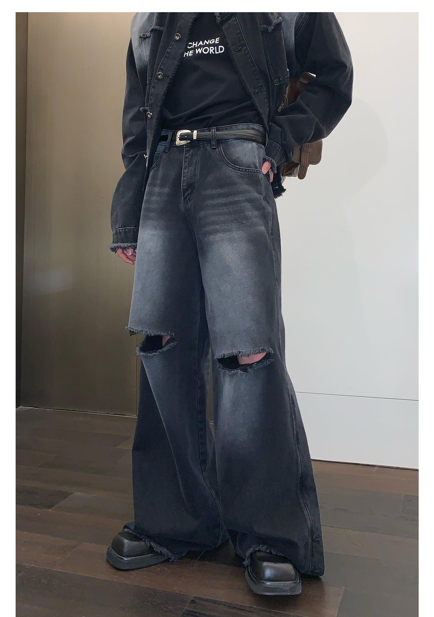Retro Shoulder Pad Denim Suit mysite