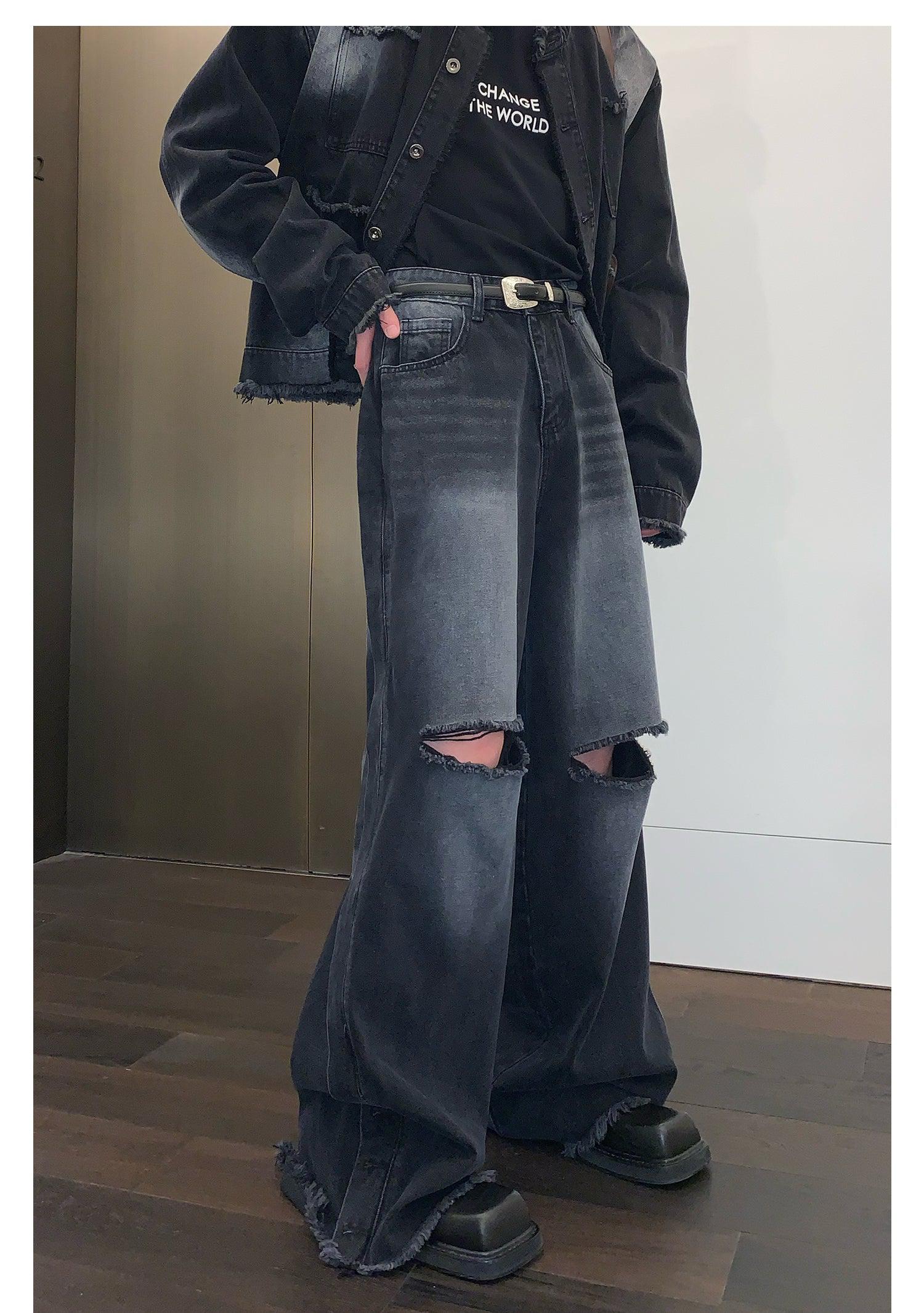 Retro Shoulder Pad Denim Suit mysite