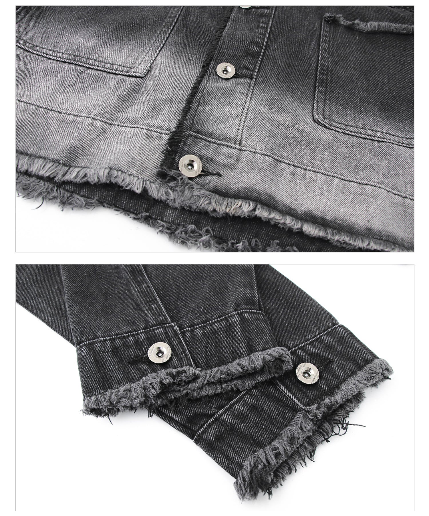 Retro Shoulder Pad Denim Suit mysite