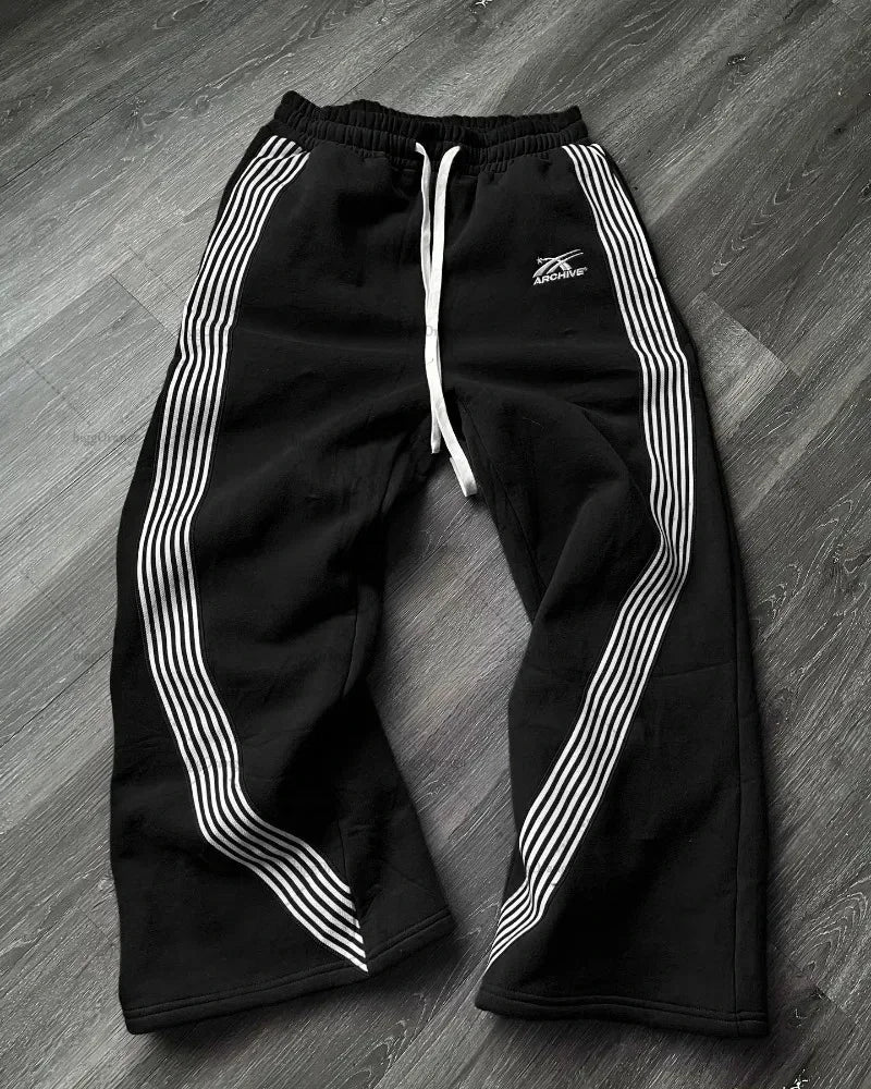 Y2k Embroidered Gray Casual Pants Camo Functional Tactical Functional Men's Women's Premium Jogging Drawstring Sweatpants voguable