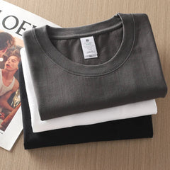 2pcs Solid Color Cotton Vest Men's White O-Neck Loose Sleeveless T-shirt Basic Models All-match Sports Running Tank Tops voguable